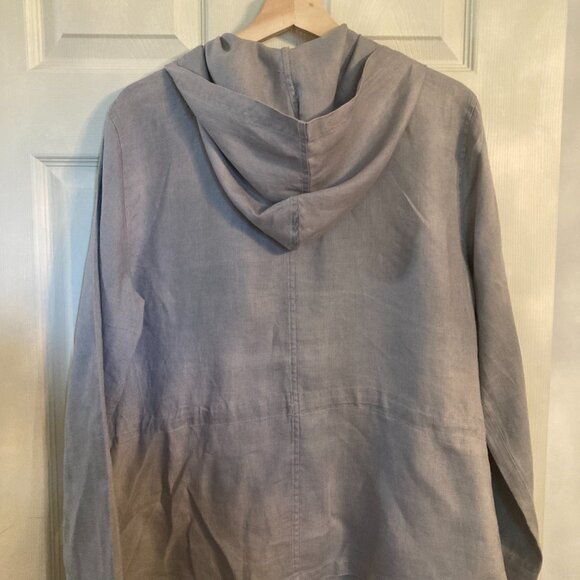 St Tropez 100% Linen Hooded Jacket - EUC - Picture 5 of 8